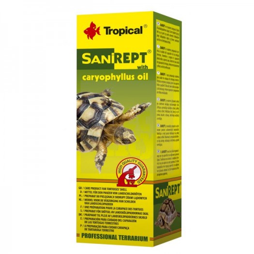 Tropical Sanirept vitaminai sausumos vėžlių kiautui su gvazdikėlių aliejumi, 15ml